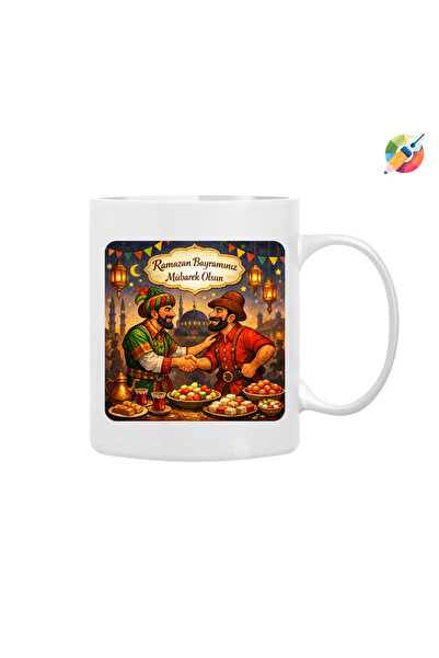 CERCİBAZAAR Hacivat & Karagöz Premium Porcelain Mug