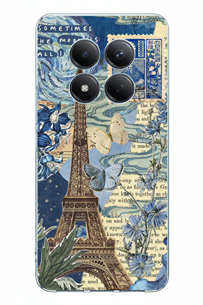 TechTree حافظة سيليكون مطبوعة متوافقة مع Redmi Note 15 PRO 4G بتصميم باريس وب...