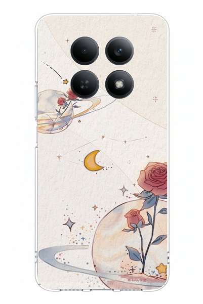 TechTree حافظة سيليكون متوافقة مع Redmi Note 15 4G مطبوعة بتصميم الكوكب والنج...
