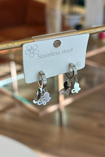 Unique Boutique Multiple Butterfly Steel Earrings