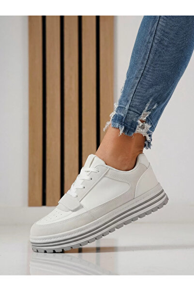 Zaira Women's grey eco- Leather sneakers Tabitha #24455 - 40