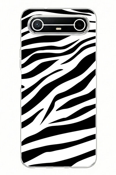 TechTree حافظة سيليكون مطبوعة بتصميم زيبرا متوافقة مع هاتف تكنو سبارك سليم 5G