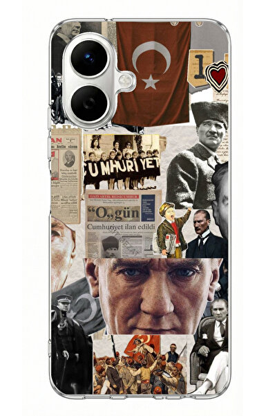 TechTree حافظة سيليكون مطبوعة من Infinix Smart 10 متوافقة مع تصميم أتاتورك ري...