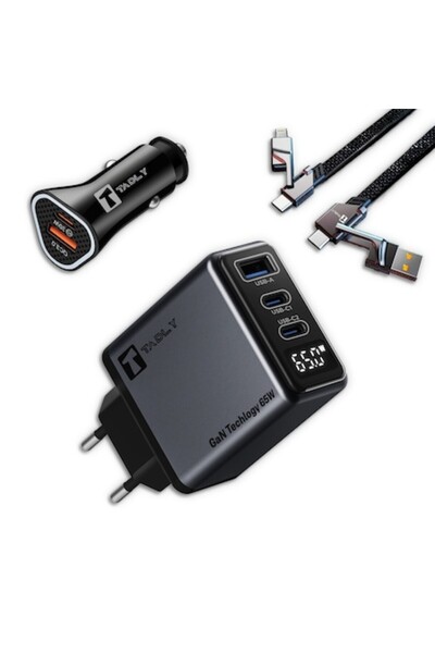 Tadly Încărcător de rețea cu încărcare rapidă, Tadly®, 3 porturi, 65W