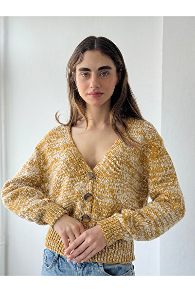 Retrobird Short Cardigan Women's Mustard