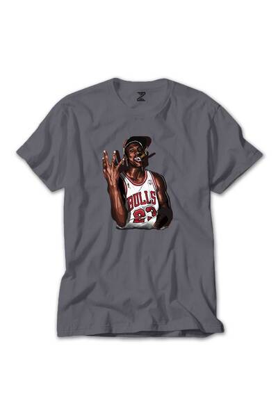 CrowsGate Майкъл Джордан Булс 23 сива тениска