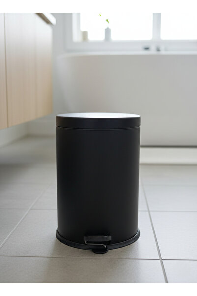 Bürke 12 Liter Black Trash Can Stainless Pedal Luxury Office Bathroom Kitchen...