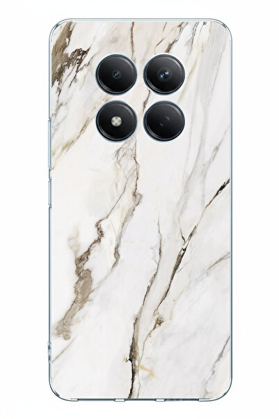 TechTree حافظة سيليكون مطبوعة بالرخام الأبيض متوافقة مع هاتف Redmi Note 15 PR...