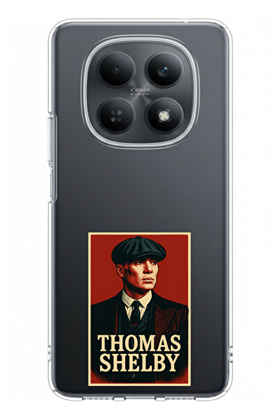 TechTree حافظة سيليكون مطبوعة عليها شعار توماس شيلبي متوافقة مع هاتف Redmi No...