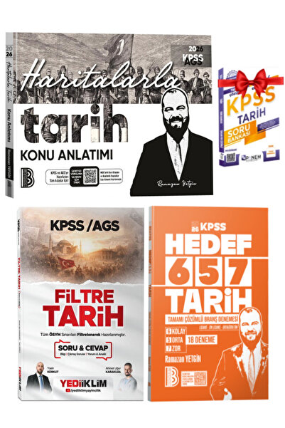 Yediiklim Yayınları Benim Hocam 2026 KPSS-AGS Ramazan Yetgin Haritalarla Tari...