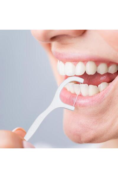 OEM Set of 4 boxes x 50 pieces of dental floss with toothpick, ultra-resistan...