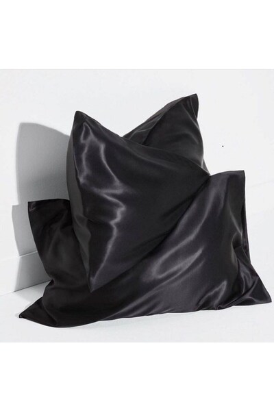 sylar 2-Piece Silk Textured Satin Pillowcase 50X70 – Black – Microsatin, Hair...