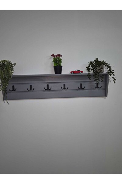 MRM WOOD MARMARASAUNA Dekoratif GRİ Ahşap Anahtarlık Duvar Askısı Raflı Organ...