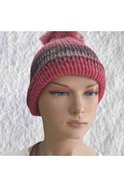 sylar Hand-knitted warm winter beanie in a blend of natural wool and acrylic ...