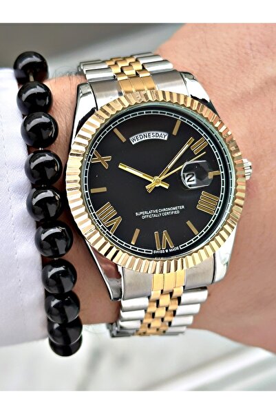 Tisaati Premium Design Grande Luxury Series Metal Cord Double Calendar Men's ...