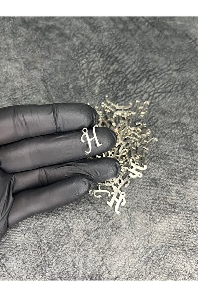 Mos Tespih قطعة واحدة من حرف H باللون الفضي، مادة مجوهرات على شكل نهاية شرابة...