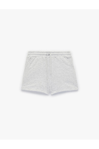 Koton Pamuklu Cepli Beli Bağcıklı Mini Şort
