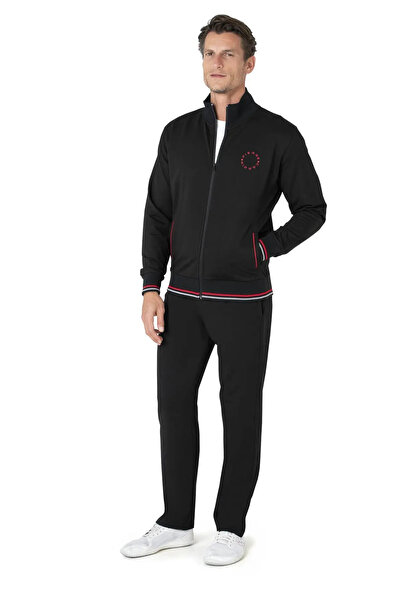 Pierre Cardin Men's Dowry & Daily Wear Detailed Aesthetic Black Tracksuit Set...