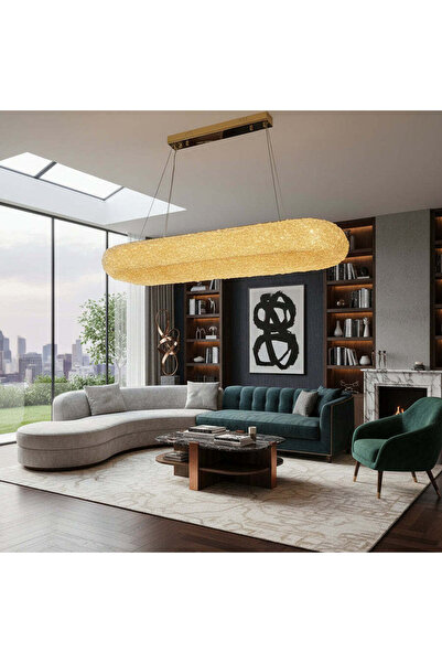 edc LED Pendant Chandelier ENZO Golden Sponge Crystal Equivalent 400W