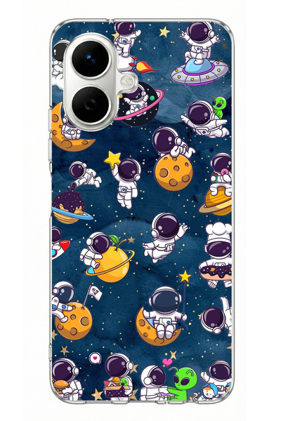 TechTree حافظة سيليكون مطبوعة على شكل رواد الفضاء الصغار المتوافقة مع هاتف In...