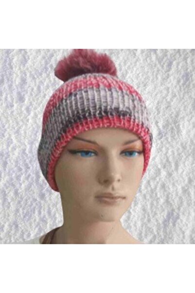 sylar Hand Knitted Natural Wool and Acrylic Blend Warm Winter Beanie Light Pi...