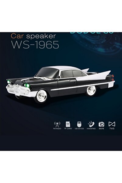Tastech Araba Görünümlü Taşınabilir Kablosuz Radyolu Bluetooth Hoparlör Retro...