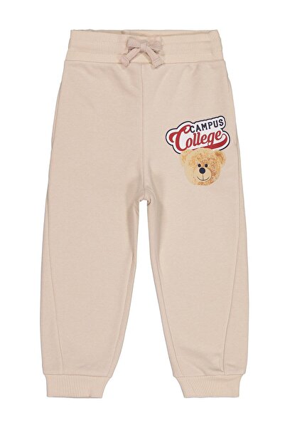 Civil Boys Campus College Printed Sweatpants for Ages 2-5 - Beige 2-3 Years