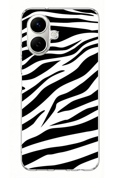 TechTree حافظة سيليكون مطبوعة بتصميم زيبرا متوافقة مع هاتف Infinix Smart 10