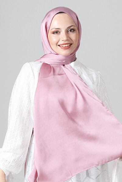 HAREM SCARF Soft Pembe Como Saten Şal