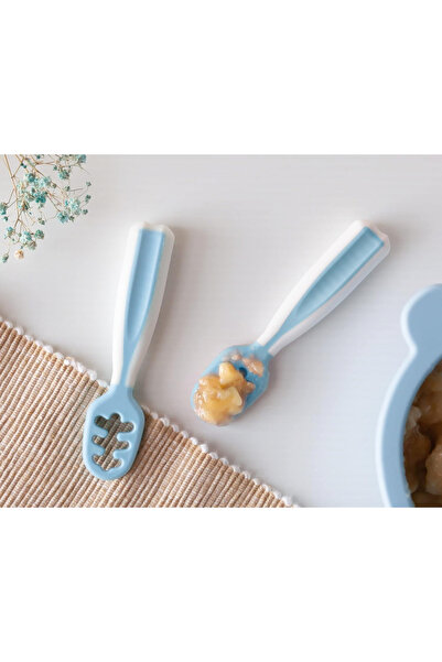 MaffStuff Lingurițe diversificare bebeluși 6 luni, set 2, albastru