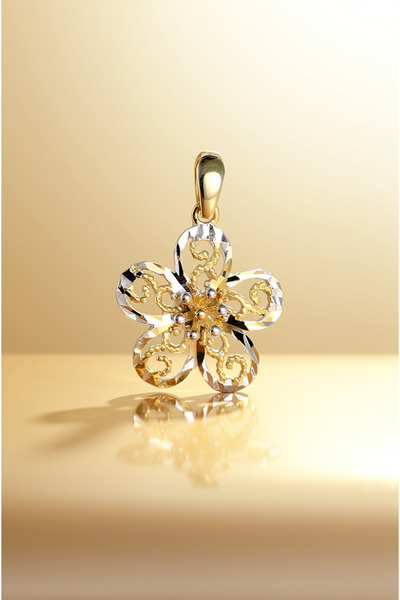 Giza Jewelry Çiçek Kristal Telqari Kolye Ucu
