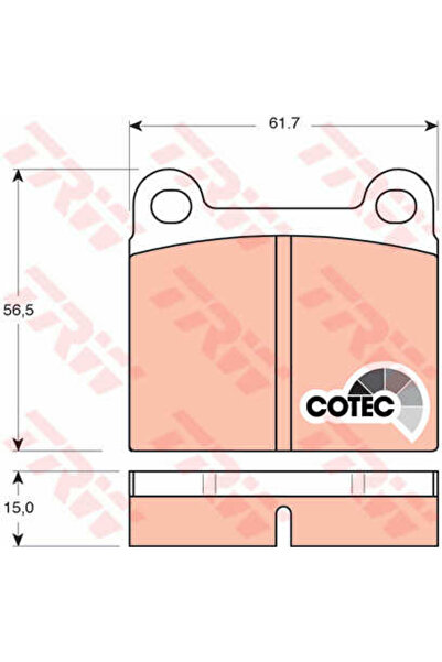 TRW Brake Pad Set, disc brake GDB101