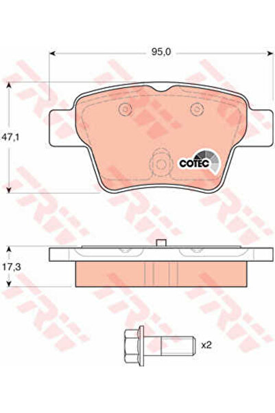 TRW Σετ Placute Frana,Frana Disc Gdb1620 Byd G6 Citron C4 I/C4 I Caseta/ Hatc...