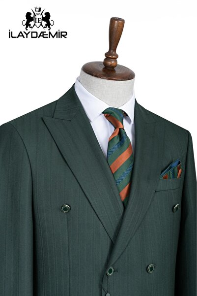 ilayda emir بدلة رجالية خضراء بقصة ضيقة وصف أزرار مزدوج، بدلة كلاسيكية فاخرة ...