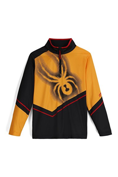 Spyder Boys' Ryder 1/2 Zip Orange Pop Sweatshirt