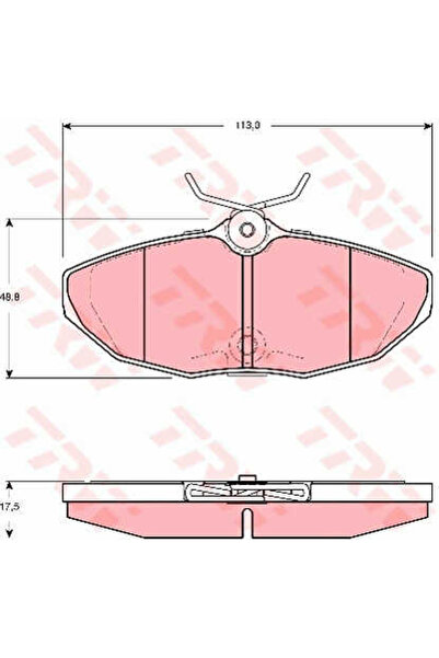 TRW Gdb1511 Πίσω Τακάκια Φρένων Jaguar Stype 2.5 V6-4.2 V8 02 Xj 3.0-3.5-4.2 ...