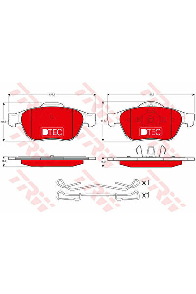 TRW Set plăcuțe de frână, frână cu disc GDB1468DTE