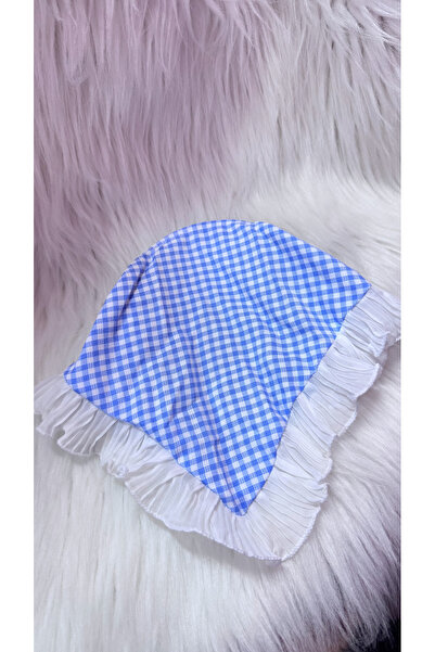 iky aksesuar Gingham Patterned Ruffled Triangle Bohemian Crown