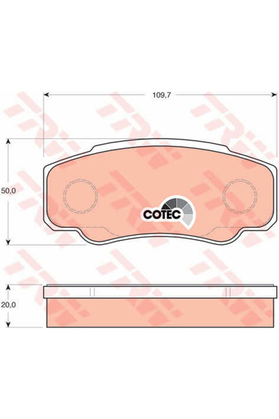 TRW Brake Pad Set, disc brake GDB1521