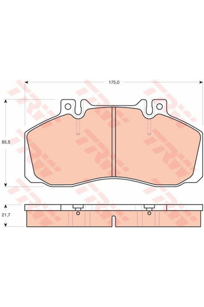 TRW Σετ τακάκια, δισκόφρενα GDB1695