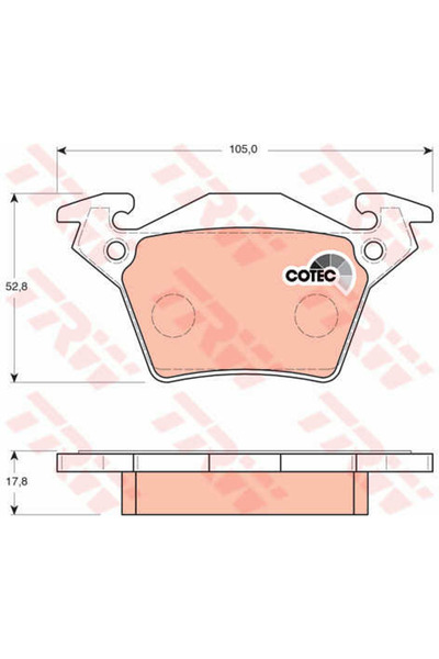 TRW Set plăcuțe de frână, frână cu disc GDB1408