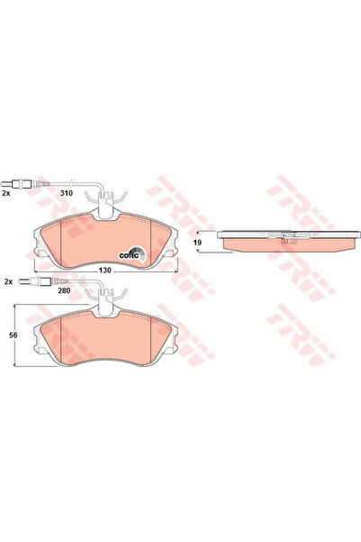 TRW Set plăcuțe de frână, frână cu disc GDB1260
