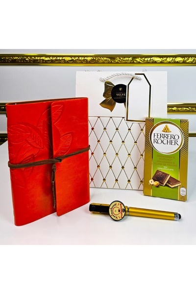 velve Set cadou elegant "Cea mai buna Profesoara",jurnal vintage,pix touchscr...