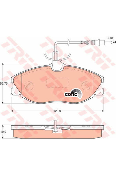 TRW Set plăcuțe de frână, frână cu disc GDB1194