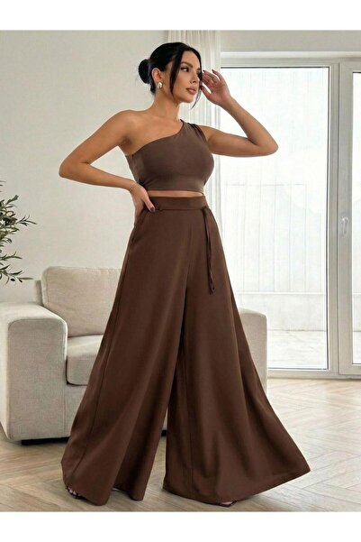 vikitekno Women's Premium Quality Linen Skirt Trousers