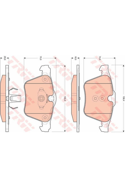 TRW Brake Pad Set, disc brake GDB1684