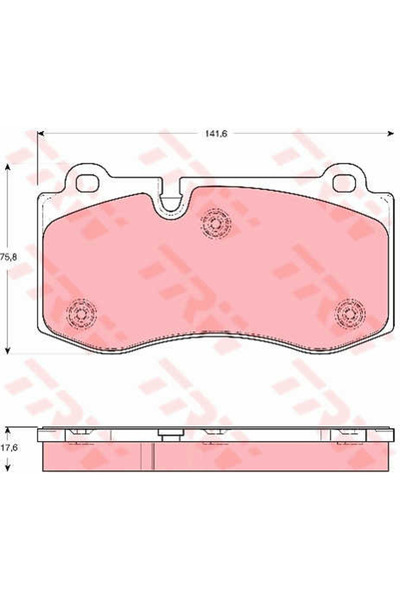 TRW Brake Pad Set, disc brake GDB1667
