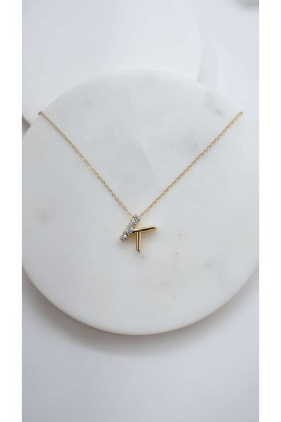 Jerie Minimal K Harf Kolye