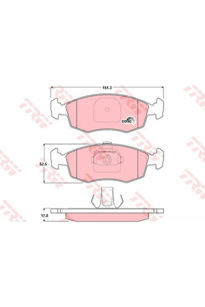 TRW Set plăcuțe de frână, frână cu disc GDB1383