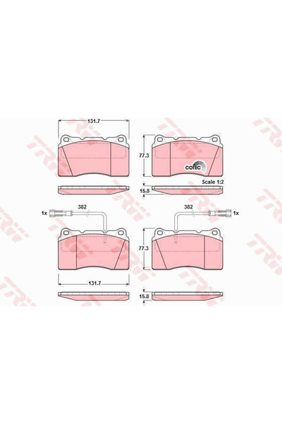 TRW Set plăcuțe de frână, frână cu disc GDB1363